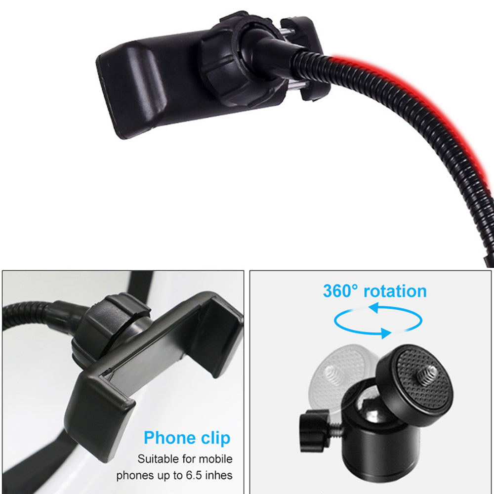 MJ36 14.1" RGB LED Ring Light – Multi-Color with Phone Clip (Stand Not Included)