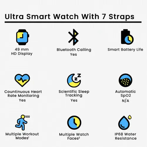 Ultra Smart Watch (7 in 1 ) Straps